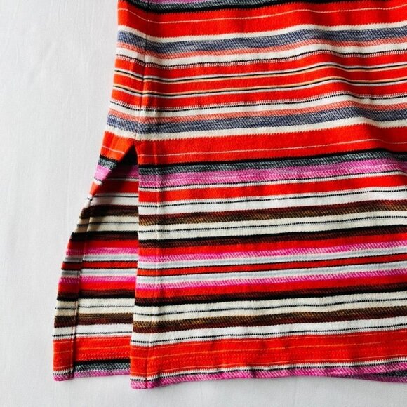J. Jill Stripe Tank Top Size S Red Vibrant Stripe Summer Beachy - Picture 6 of 9
